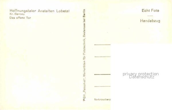 Lobetal Hoffnungstaler Anstalten Tor – Bild 2