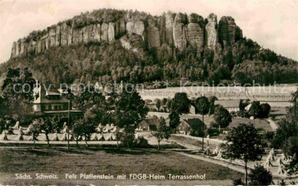 Bad Schandau Fels Pfattenstein FDGB-Heim Terrassenho