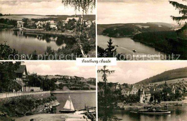 Saalburg Saale Blick vom Luchsfels Saalepartien