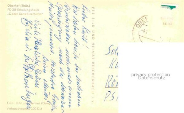 Oberhof Thueringen Erholungsheim Obere Schweizerhütte – Bild 2
