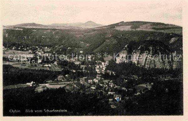 Oybin Blick vom Scharfenstein
