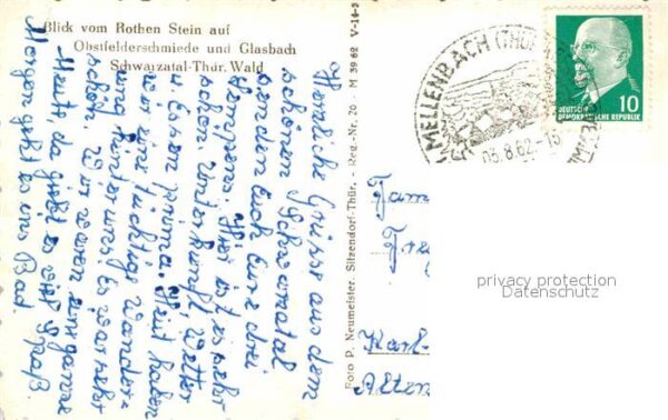 Obstfelderschmiede und Glasbach Blick vom Rothen Stein – Bild 2