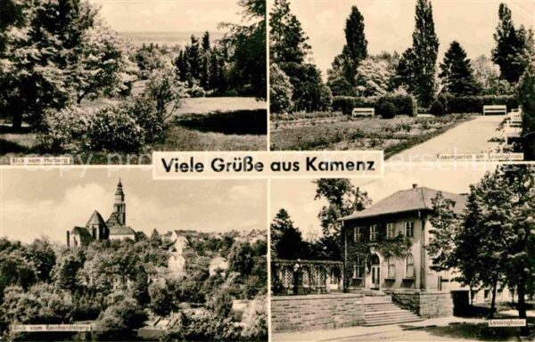 Kamenz Sachsen Rosengarten am Lessinghaus Blick vom Rh