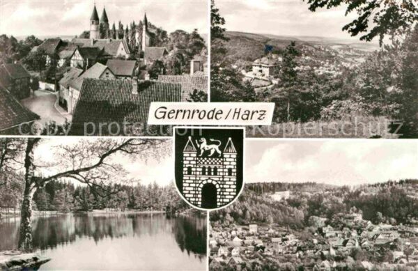 Gernrode Harz Partie am See Fliegeraufnahme Kirchenpa
