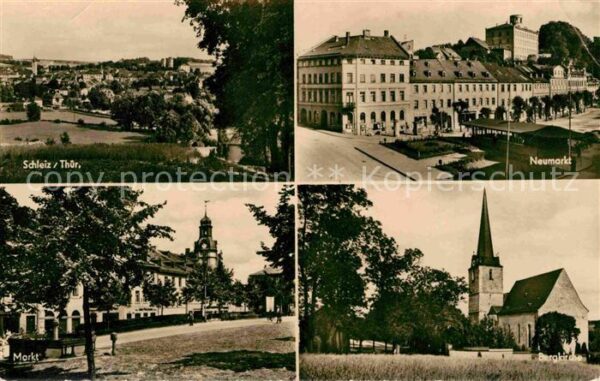 Schleiz Marktplatz Neumarkt Bergkirche