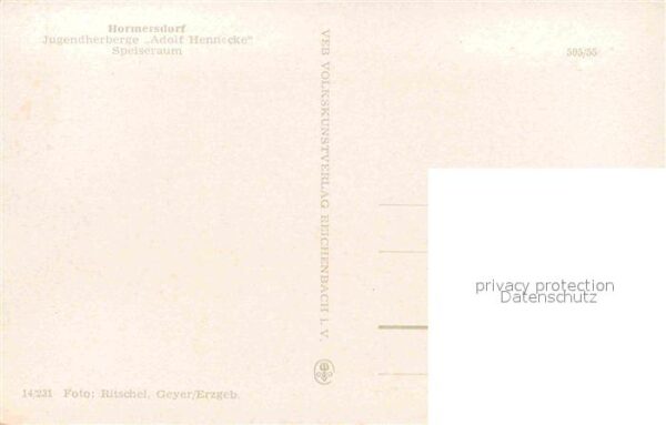 Hormersdorf Erzgebirge Jugendherberge Adolf Hennecke Speiserau – Bild 2