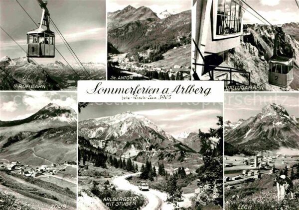 Arlberg Vallugabahn Lech Arlbergstrasse mit Stu