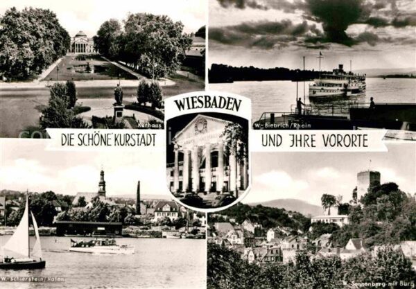 Wiesbaden Kurgebiet Sonnenberg mit Burg Rheinpart