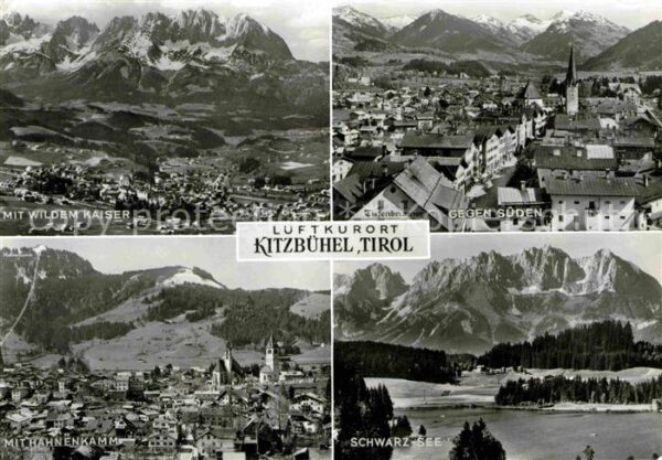 Kitzbuehel Tirol Fliegeraufnahme mit Wildem Kaiser Schwa