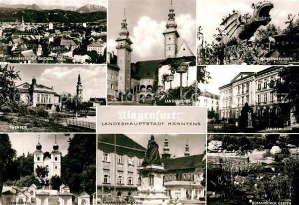 Klagenfurt Woerthersee Landhaushof Landesmuseum Botanischer-Ga