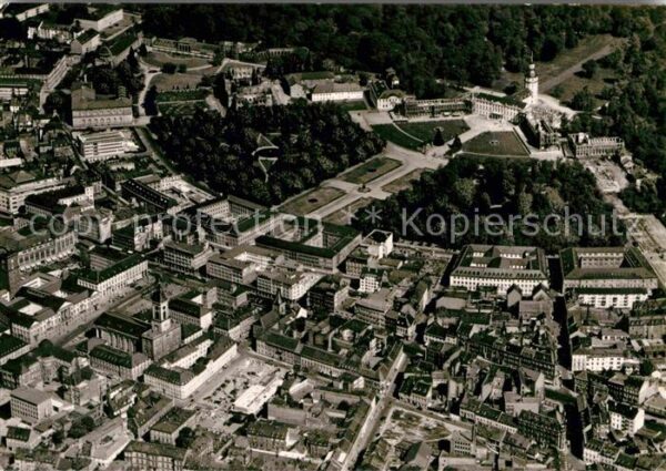 Karlsruhe Baden Fliegeraufnahme mit Schloß