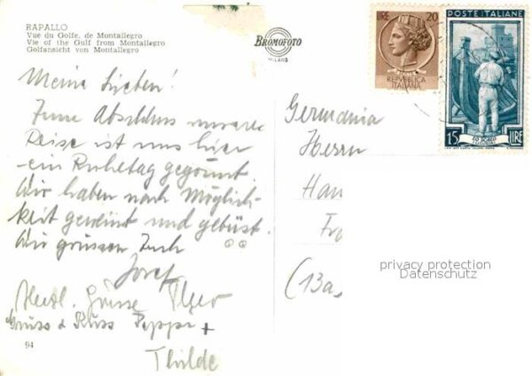 Rapallo Seilbahn Golfo visto da Montallegro – Bild 2
