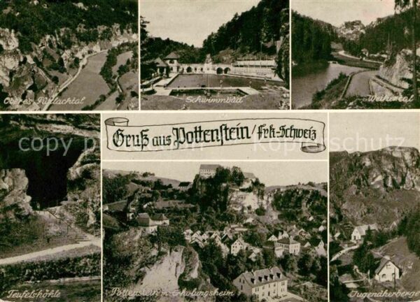 Pottenstein Oberfranken Fliegeraufnahme Erholungsheim Jugendher