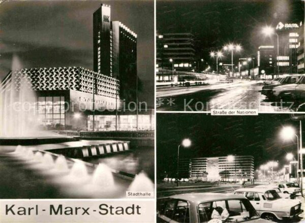 Karl-Marx-Stadt Straße der Nationen Stadthalle