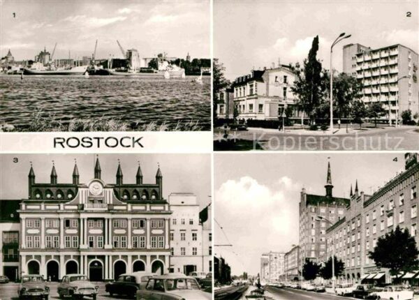 Rostock Alter Hafen Bahnhofshotel Rathaus Lange