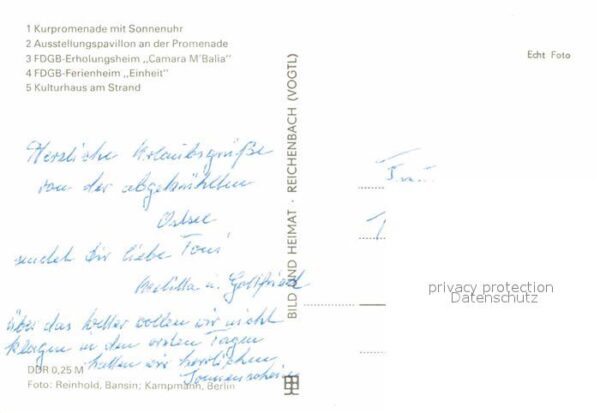 Heringsdorf Ostseebad Usedom Kurpromenade Erholungsheime Camara M`Ba – Bild 2