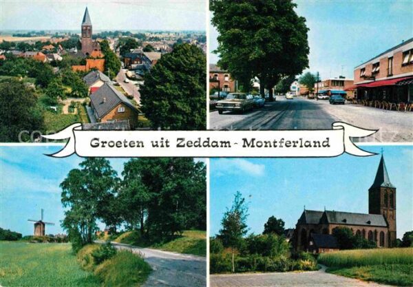 Zeddam Teilansichten Kirche Windmühle