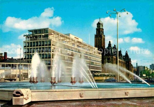 Rotterdam Fontein Hofplein en stadhuis Fontäne Ra