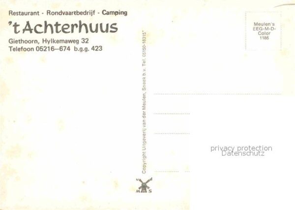 Giethoorn Restaurant Rondvaartbedrijf Camping ´t – Bild 2