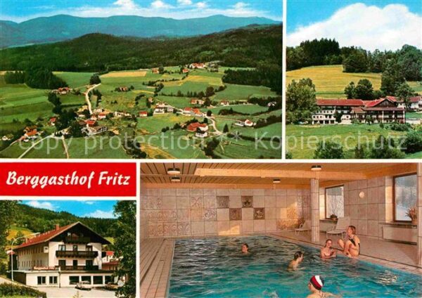 Asbach Viechtach Berggasthof Fritz Hallenbad Fliegeraufn