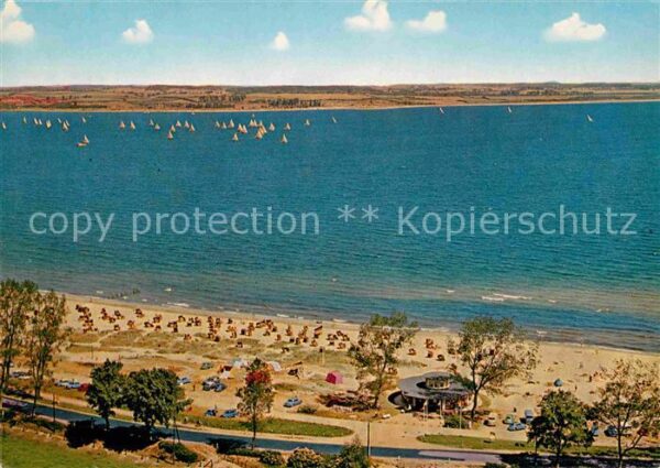 Eckernfoerde Ostseebad Strand Fliegeraufnahme