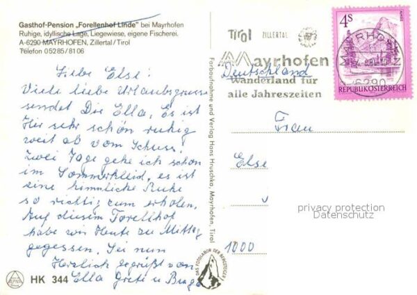 Mayrhofen Zillertal Gasthof Pension Forellenhof Linde – Bild 2