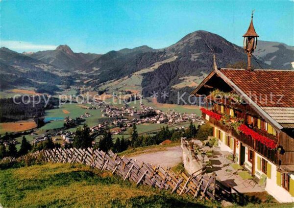 Kirchberg Tirol Panorama Blick vom Filzerhof Badesee Ho