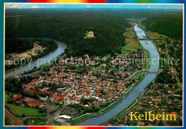 Kelheim Zusammenfluss von Altmühl und Donau Fli