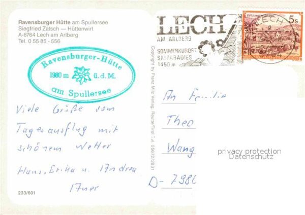 Lech Vorarlberg Ravensburger Hütte am Spullersee Haflin – Bild 2