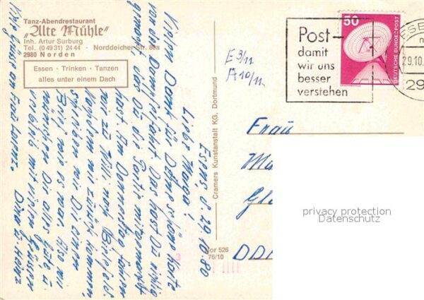 Norden Ostfriesland Tanz Abendrestaurant Alte Mühle Windmüh – Bild 2
