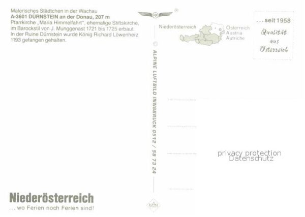 Duernstein Wachau Pfarrkirche Maria Himmelfahrt ehemalige – Bild 2