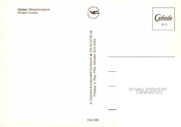 Hoexter Weser Kloster Corvey Fliegeraufnahme – Bild 2