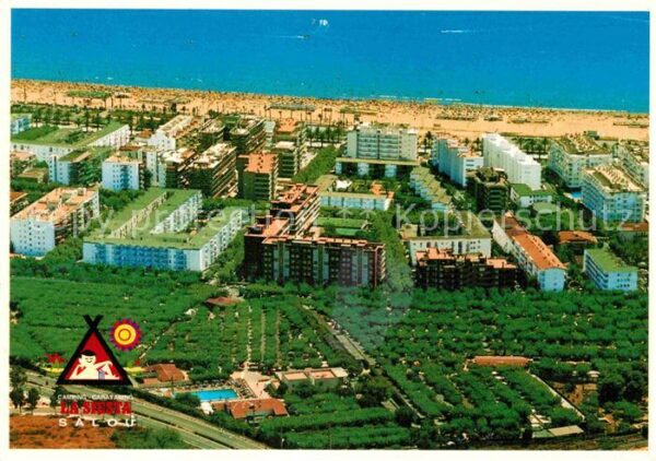 Salou Camping La Siesta Strand Fliegeraufnahm