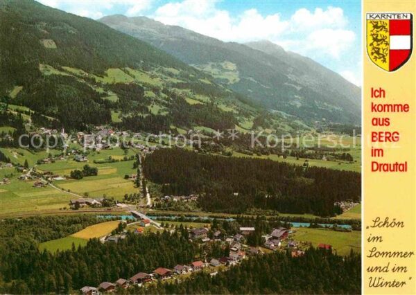 Berg Drautal Panorama Drautal Fliegeraufnahme