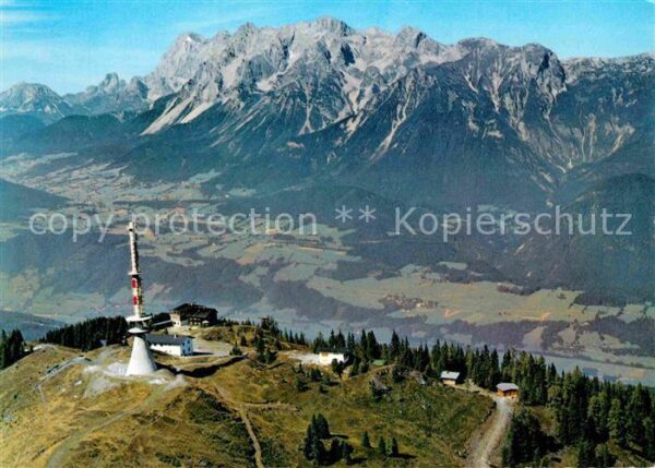 Haus Ennstal Seilbahn auf den Hauser Kaibling gegen