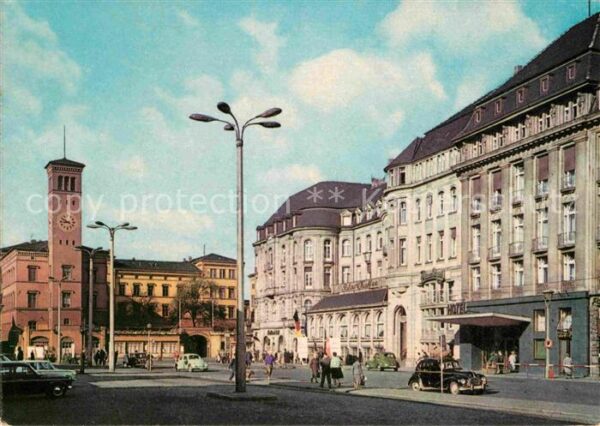 Erfurt Bahnhofsplatz mit HO Hotel Erfurter Hof