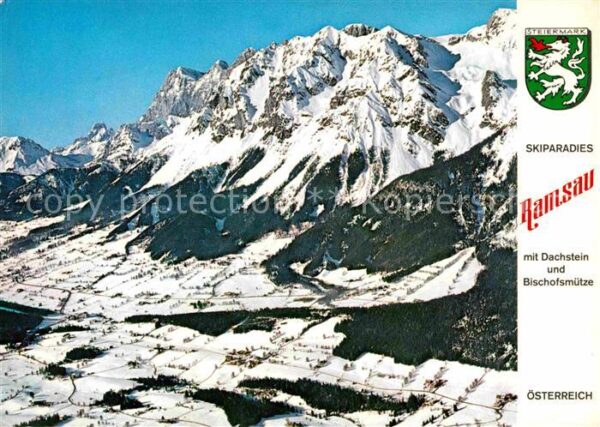 Ramsau Dachstein Steiermark Panorama Skigebiet mit Bischofsmütze Ho