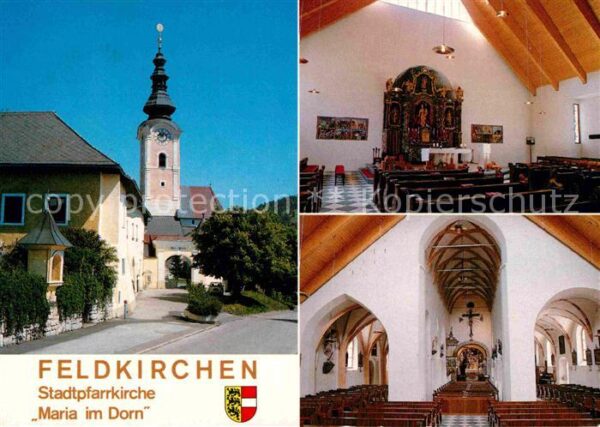 Feldkirchen Kaernten Stadpfarrkirche Maria im Dorn Innenansi