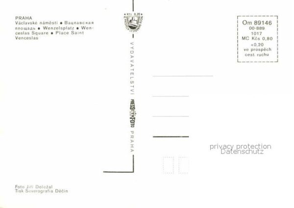 Praha Prahy Prague Wenzelsplatz Denkmal Nachtaufnahme – Bild 2