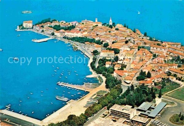 Porec Altstadt Hafen Fliegeraufnahme