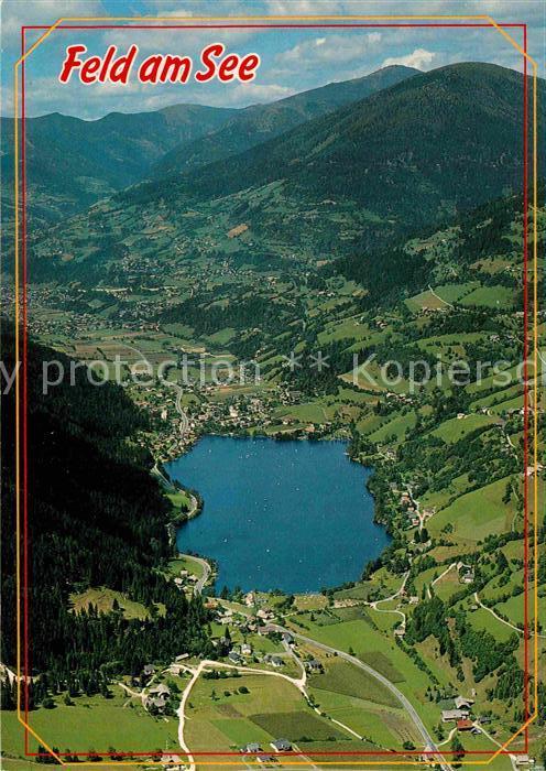 Feld See Alpenpanorama Fliegeraufnahme