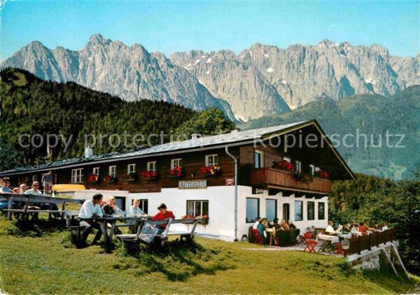 Koessen Tirol Alpengasthof Scheibenwald Berglift Kais