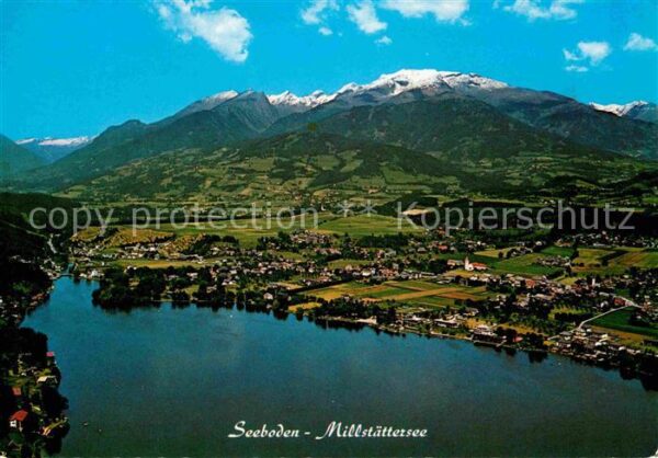 Seeboden Millstaettersee Alpenpanorama Fliegeraufnahme