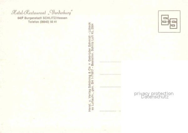 Schlitz Hotel Restaurant Vorderburg Fliegeraufn – Bild 2