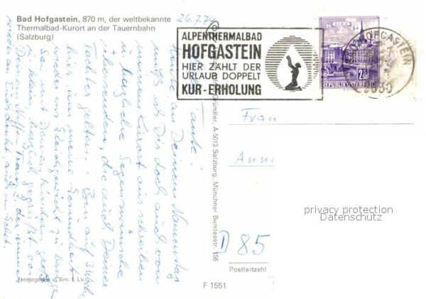 Bad Hofgastein Thermalbad Kurort an der Tauernbahn Alp – Bild 2
