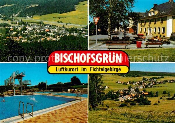 Bischofsgruen Panorama Luftkurort im Fichtelgebirge S