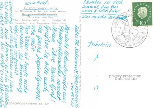 Pfalzgrafenweiler Gasthof Pension Lamm im Schwarzwald – Bild 2