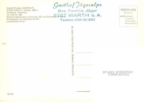 Warth Vorarlberg Gasthof Pension Jägeralpe am Arlberg Wi – Bild 2