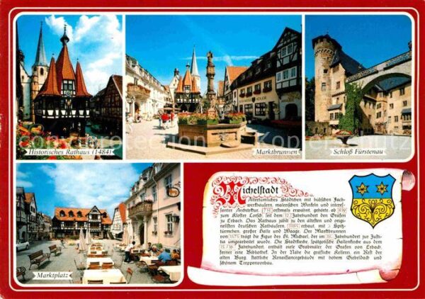 Michelstadt Historisches Rathaus Marktbrunnen Schlo