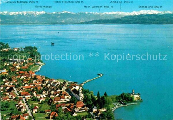 Langenargen Bodensee Blick auf die österreichischen und schw